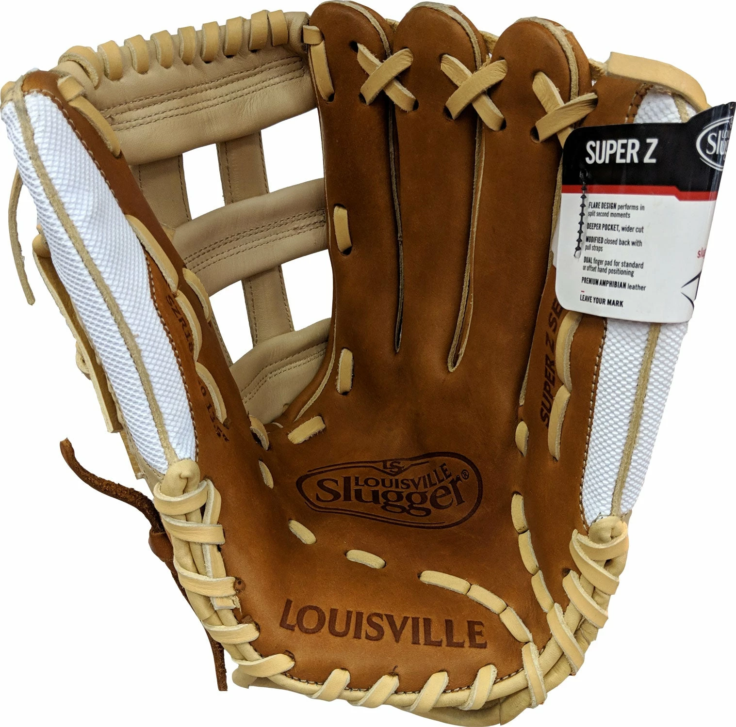 LOUISVILLE SLUGGER Louisville Super Z Slowpitch Tan/Cream/Wht 13.5" 3 LOUISVILLE SLUGGER Louisville Super Z Slowpitch Tan/Cream/Wht 13.5" - Image 3